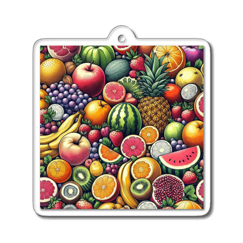 Love Fruits!! のフレッシュフルーツ アクリルキーホルダー