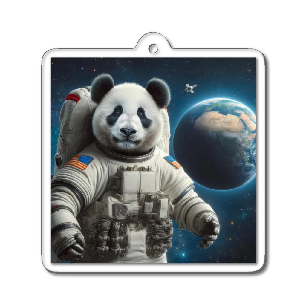 ことまるの宇宙飛行士パンダ Acrylic Key Chain