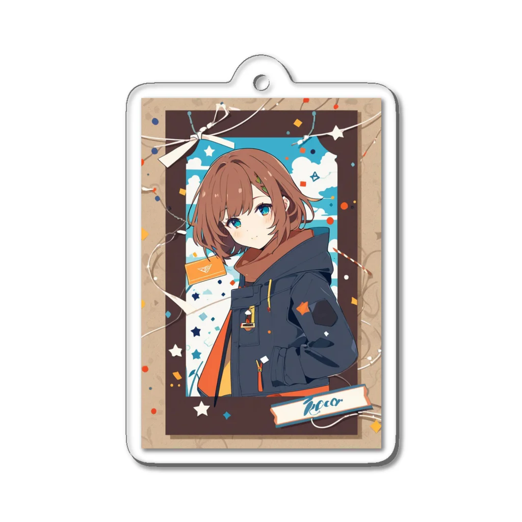 ai_dailylifeの女の子 Acrylic Key Chain