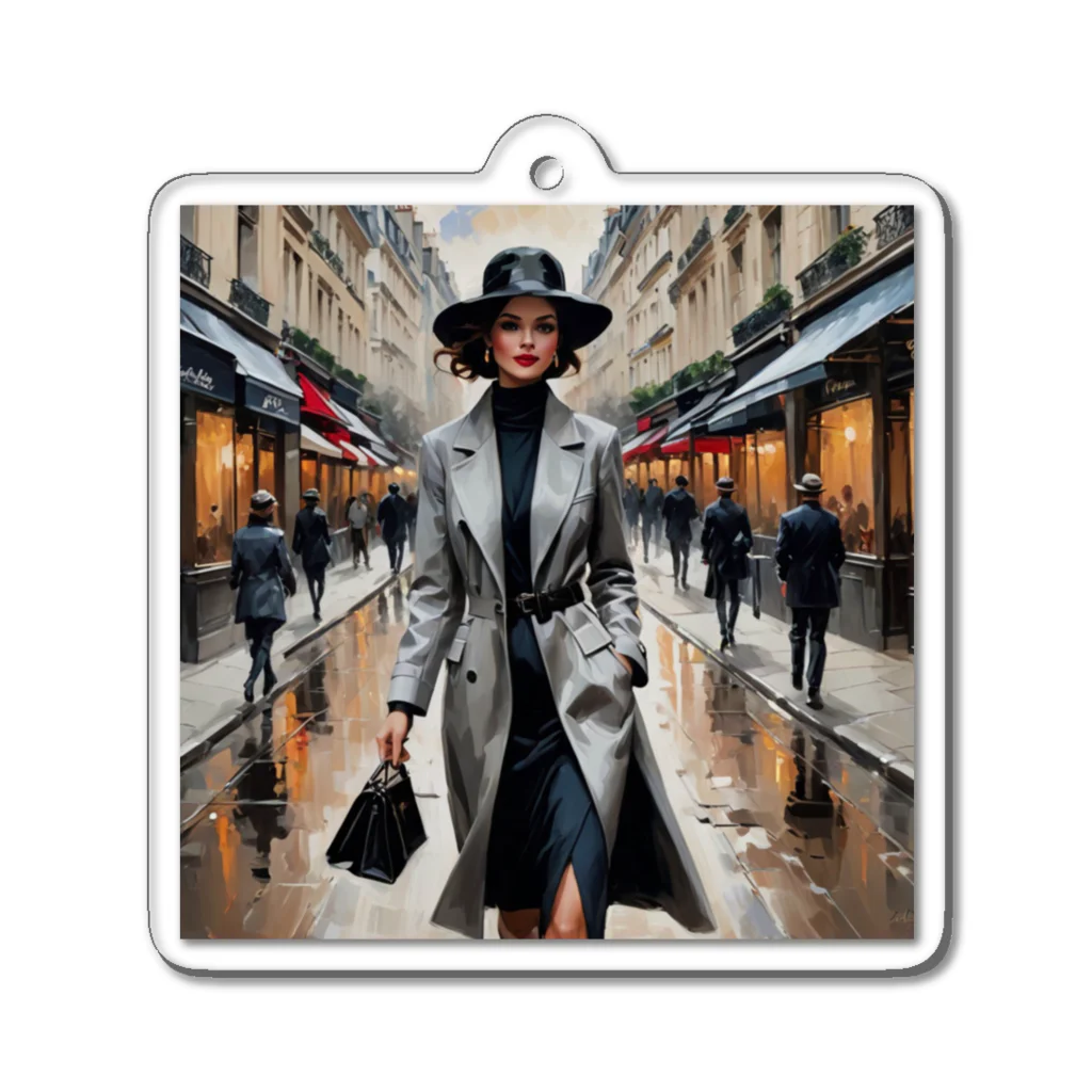 potepokeの"Inspired by Parisian streets" Acrylic Key Chain