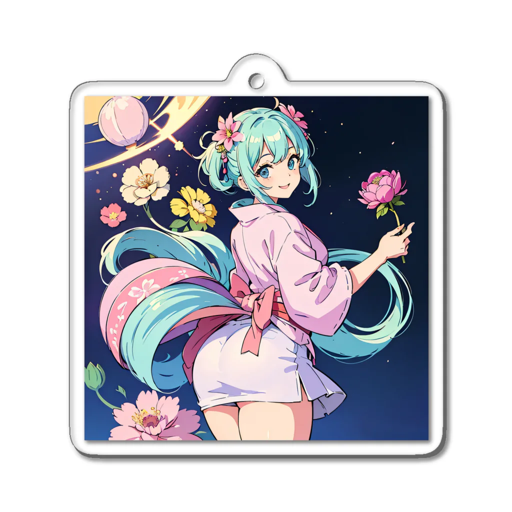 yozoraniyumeoの魔法浴衣少女 Acrylic Key Chain