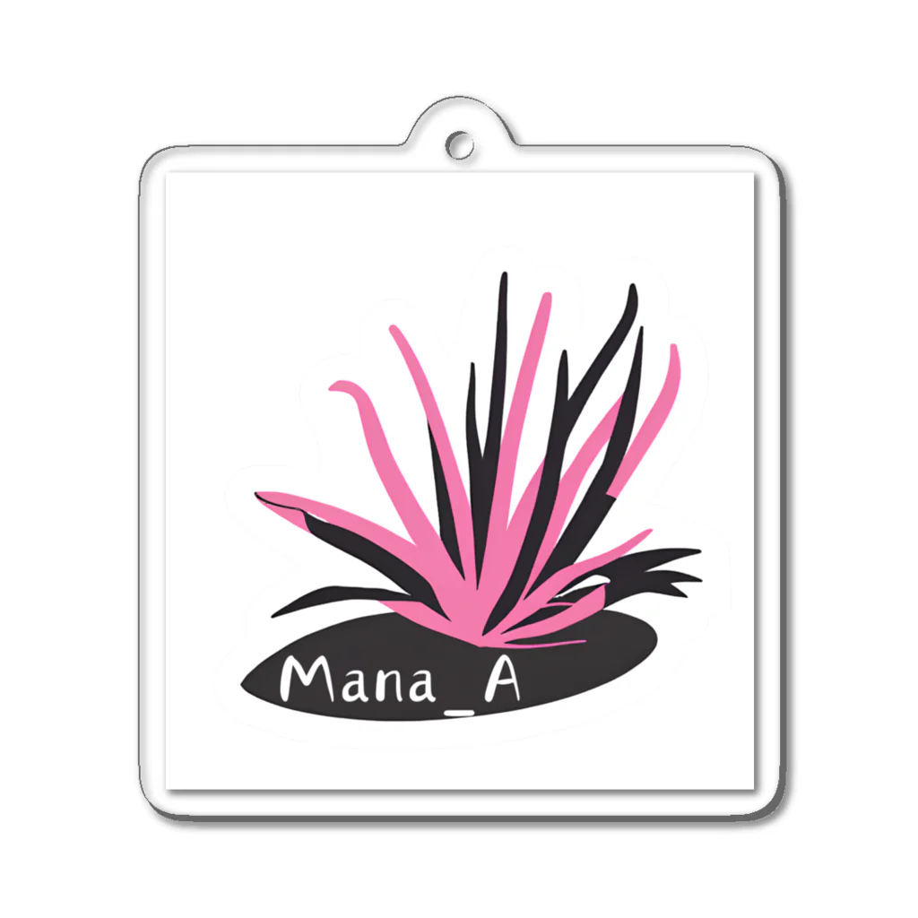 Mana AのカラフルTillandsia Acrylic Key Chain