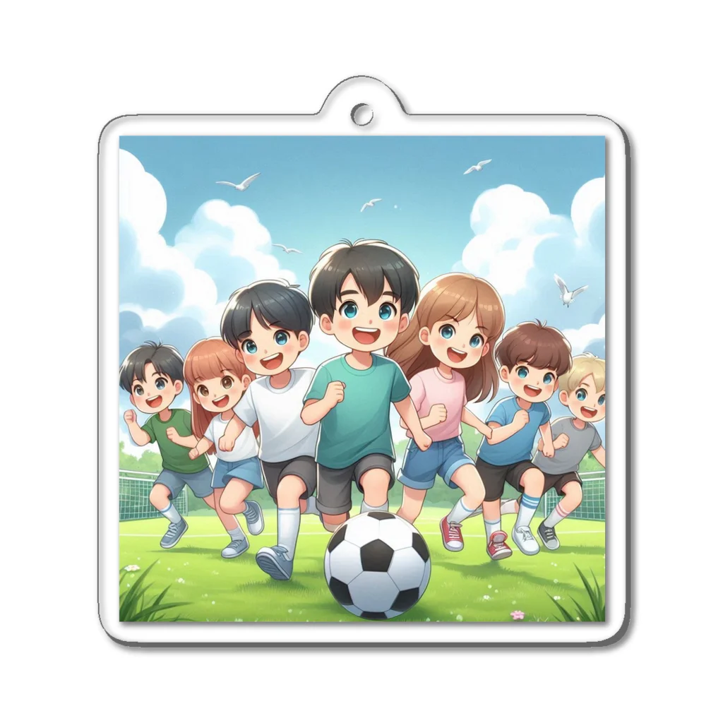 Minashのサッカーとともだち アクリルキーホルダー