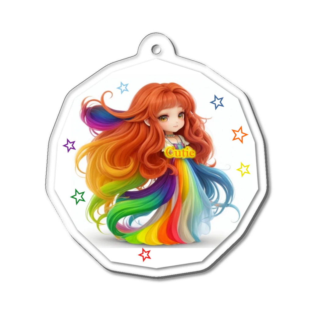 chibi_hikariのRainbow Hair Cutie Acrylic Key Chain