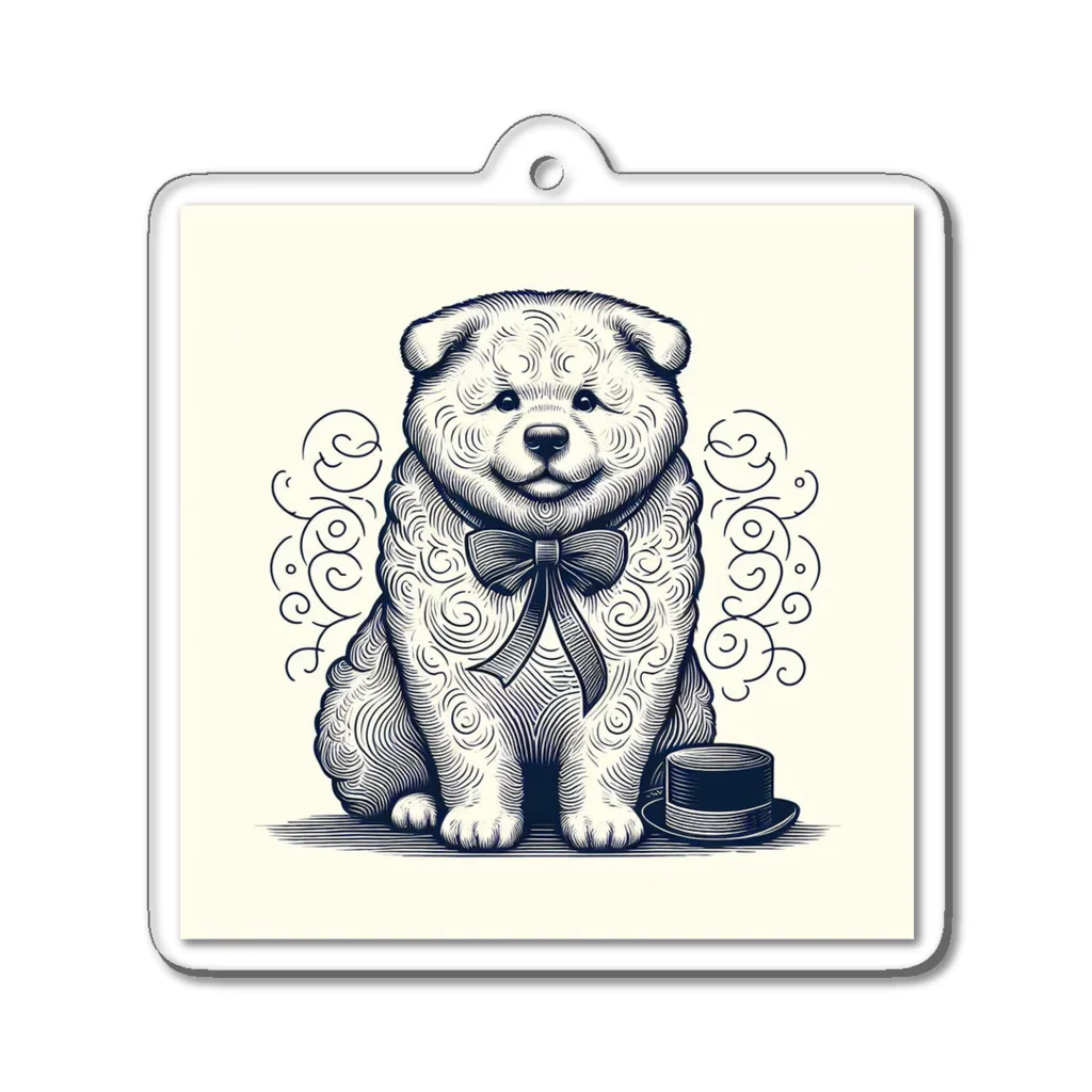 caa11052の穏やかな犬 Acrylic Key Chain