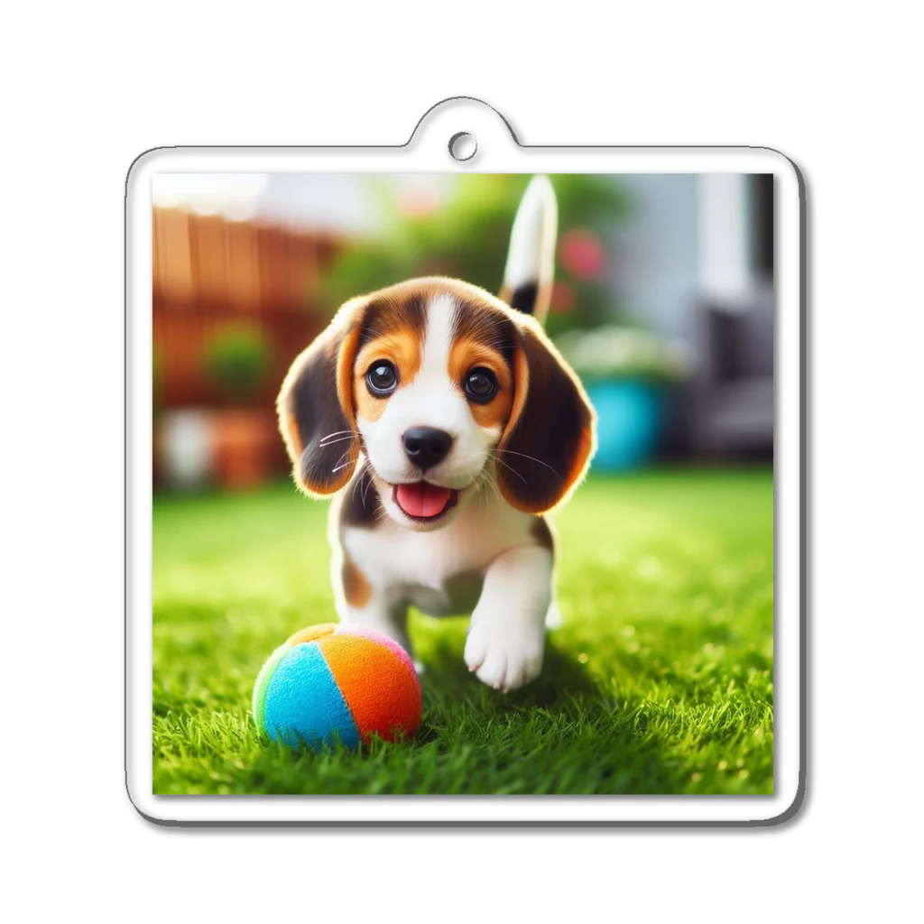 カジノ屋のビーグル犬キキちゃん Acrylic Key Chain