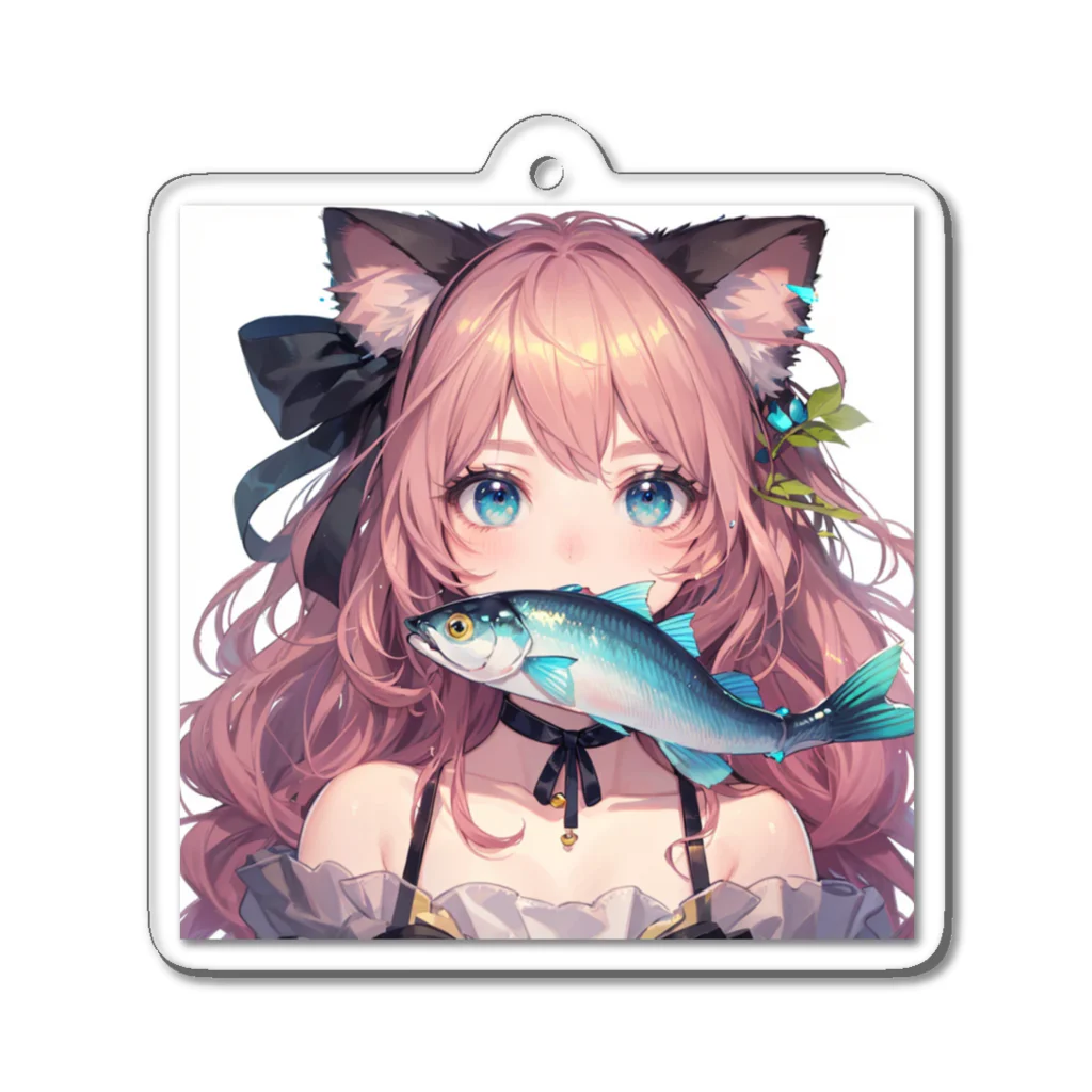 yos-1292583のねこニコばん Acrylic Key Chain