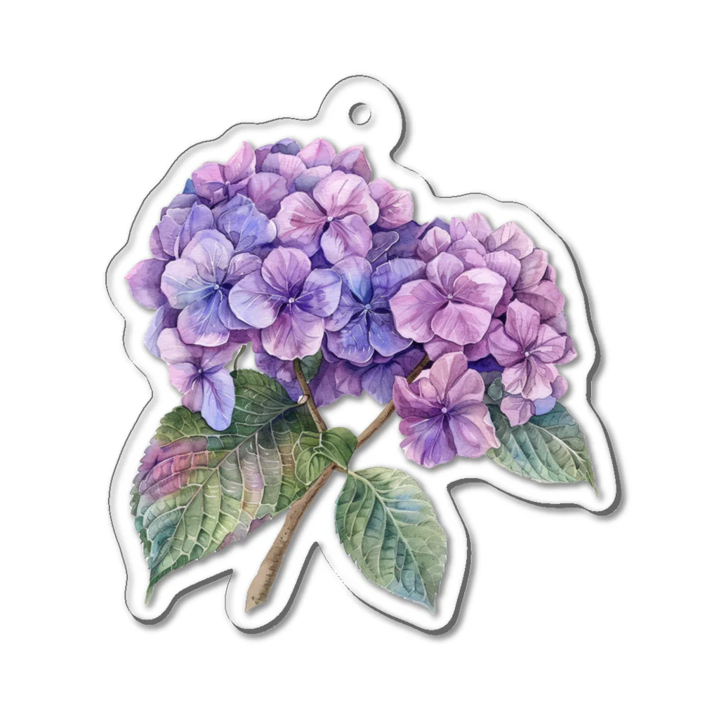 りゅうへいの色鮮やかな紫陽花 Acrylic Key Chain