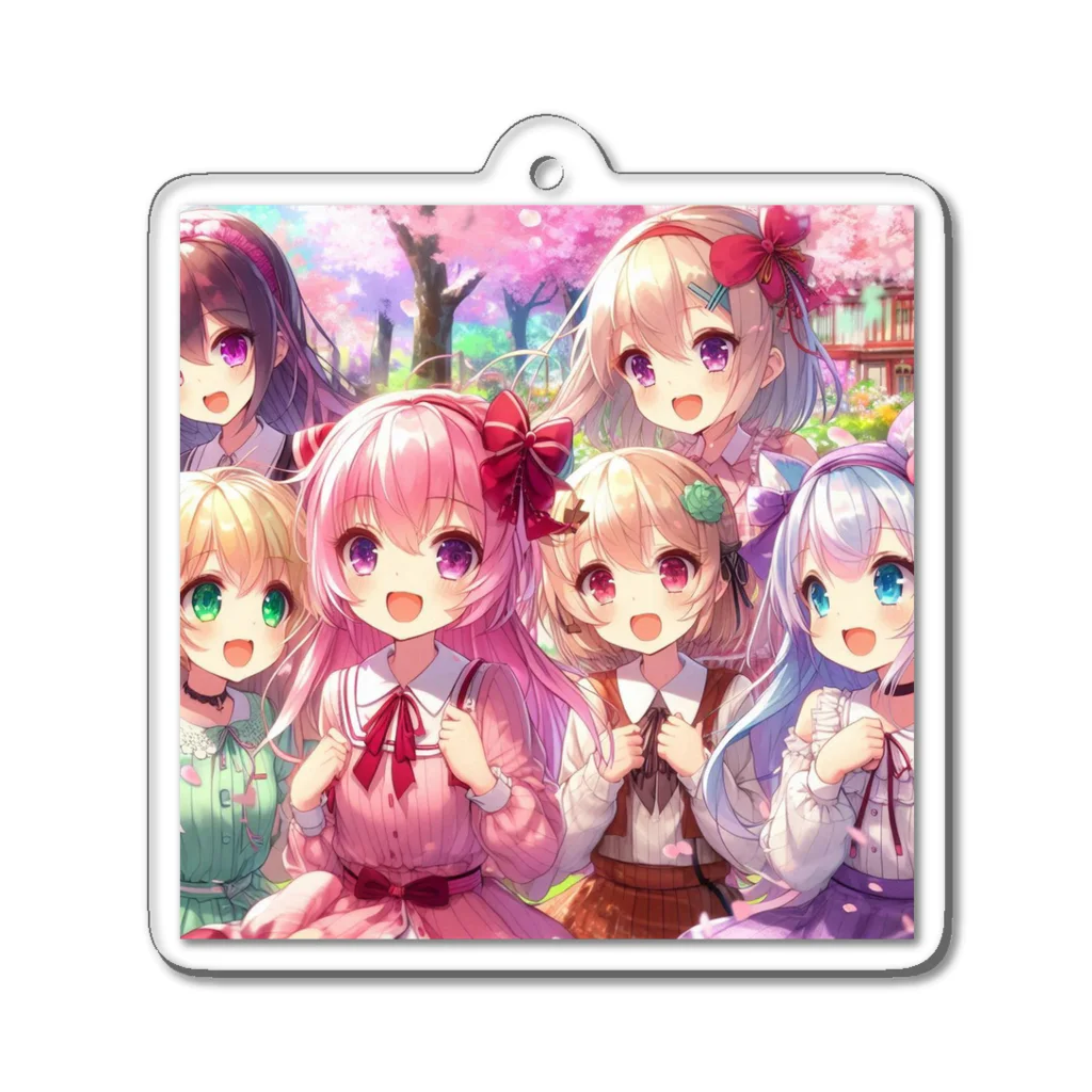 8kn356231の美少女 Acrylic Key Chain