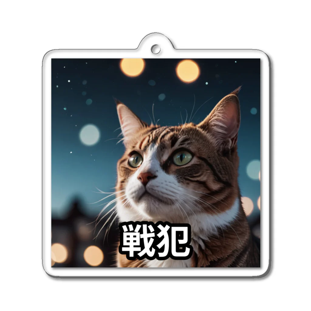 rurifuのゲーミング猫 Acrylic Key Chain