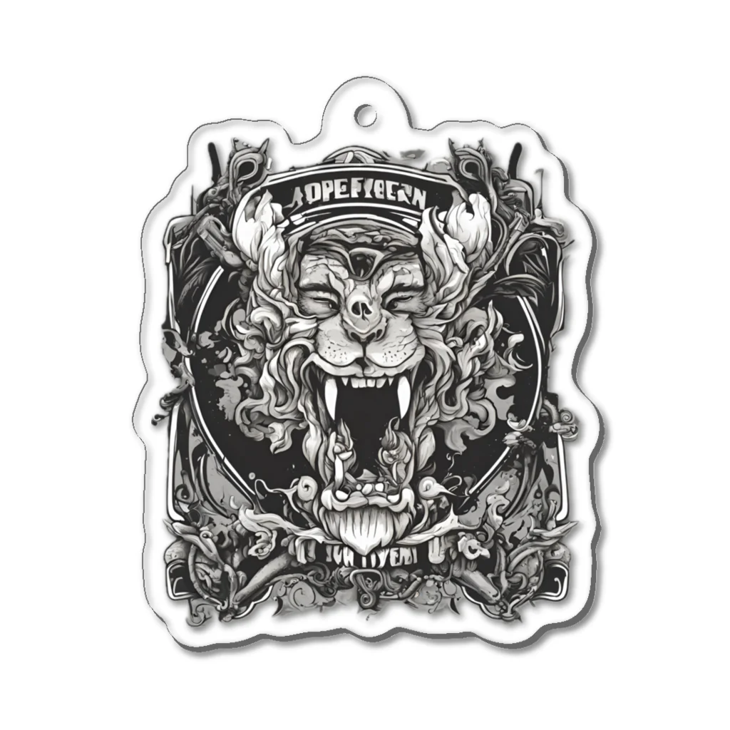 3児のズボラ母ちゃんの獅子の怒り Acrylic Key Chain