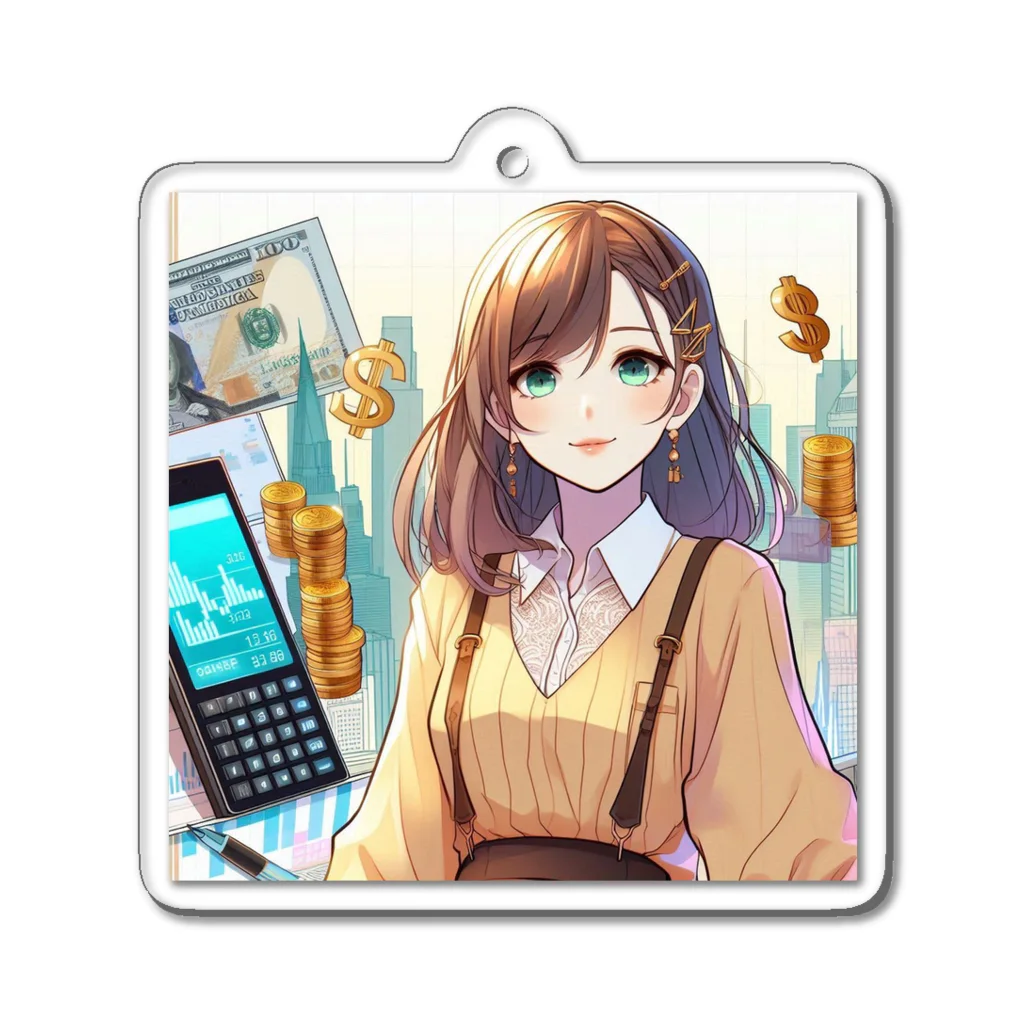 おっちゃんストアの美女投資家 Acrylic Key Chain