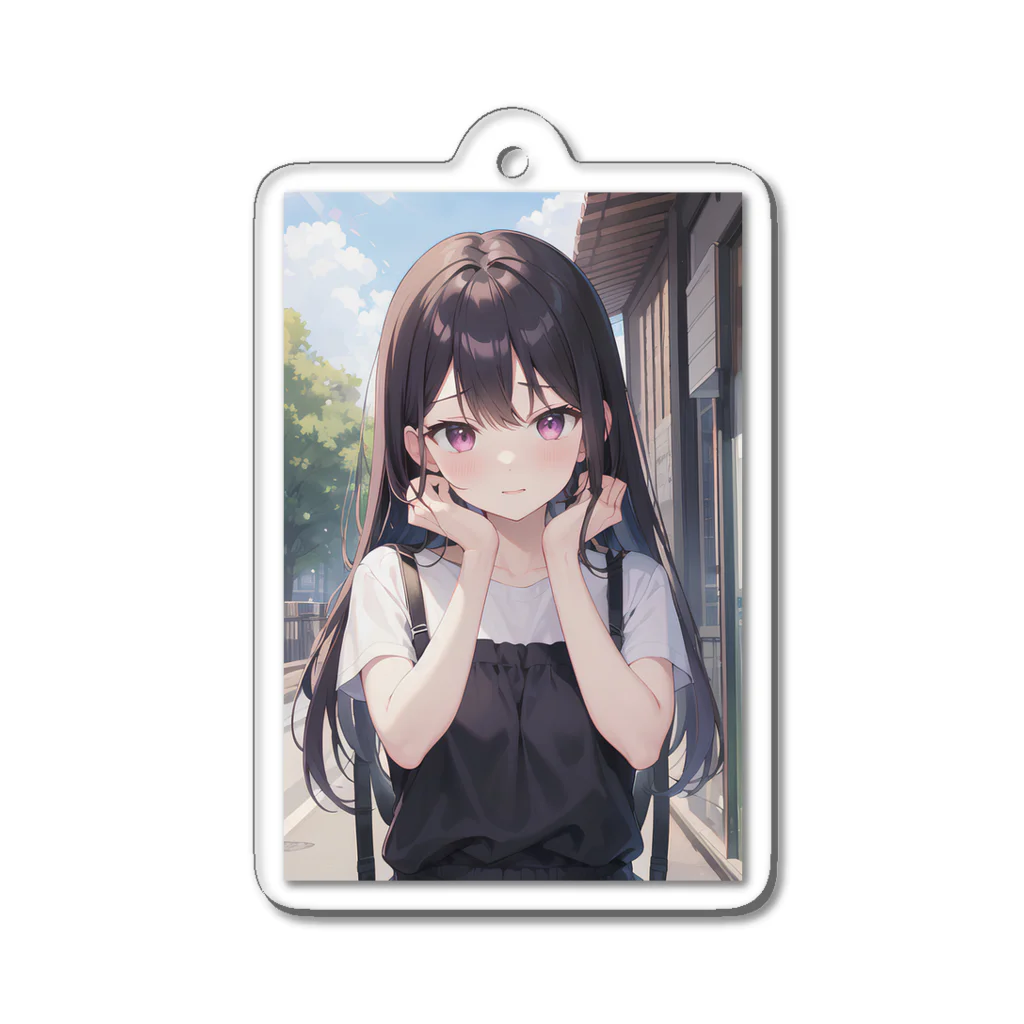 character itemsの黒髪キャラグッツ  Acrylic Key Chain