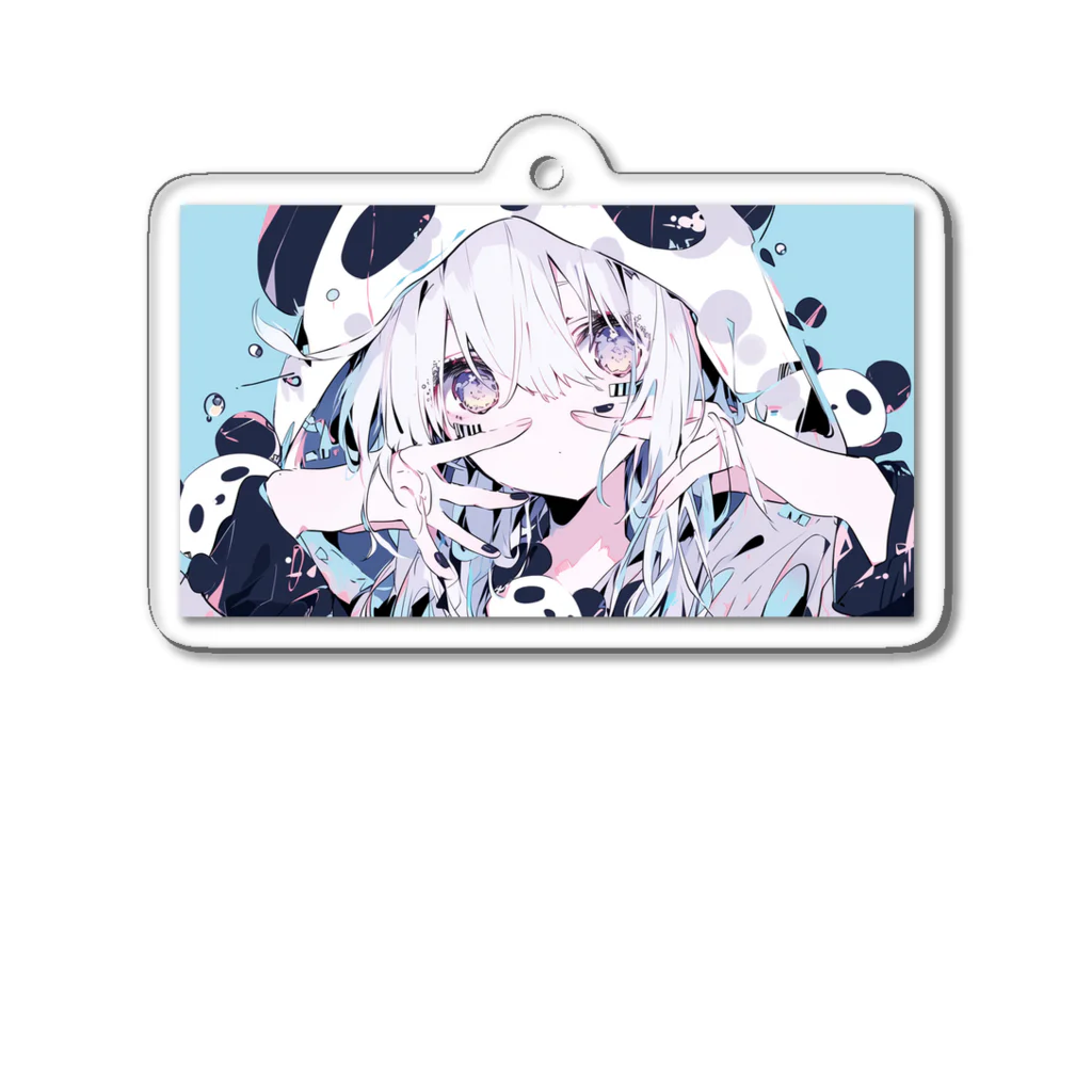 as -AIイラスト- のパンダフード Acrylic Key Chain