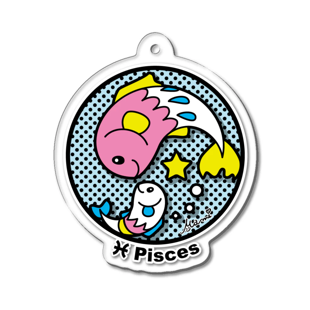 Macchi Baco | SUZURI SHOPの星座／Pisces（うお座）アイコン風イラスト Acrylic Key Chain