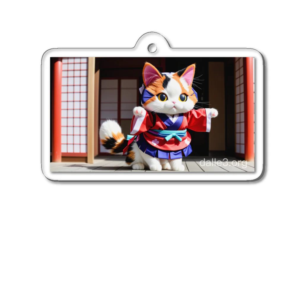 Lake Houseの三毛猫のグッズ Acrylic Key Chain