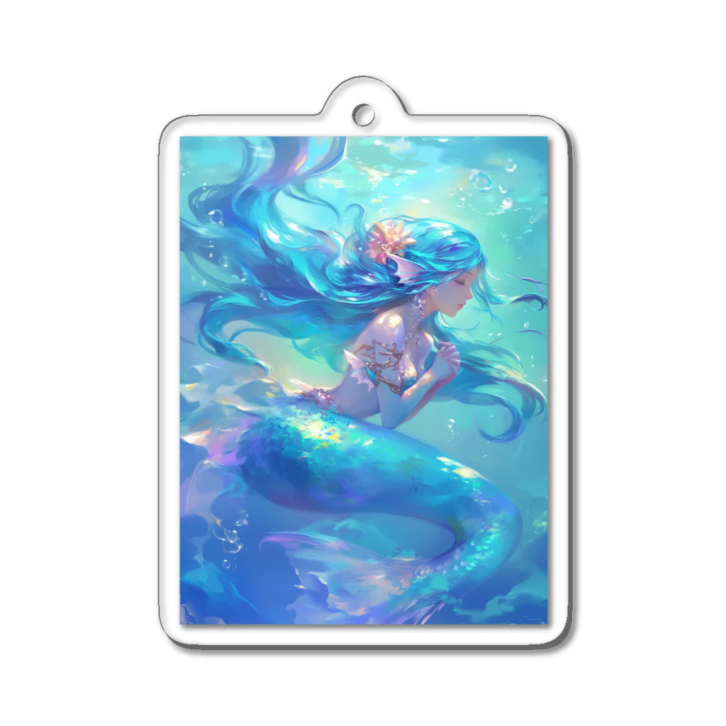 AQUAMETAVERSEの大切な人を想う人魚姫　7883 Acrylic Key Chain