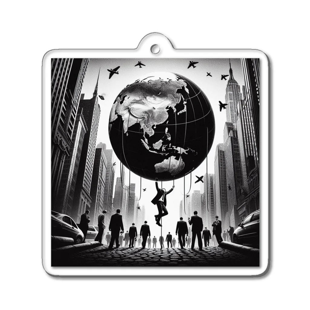 葵花色 mob the Worldのmob the world item Acrylic Key Chain