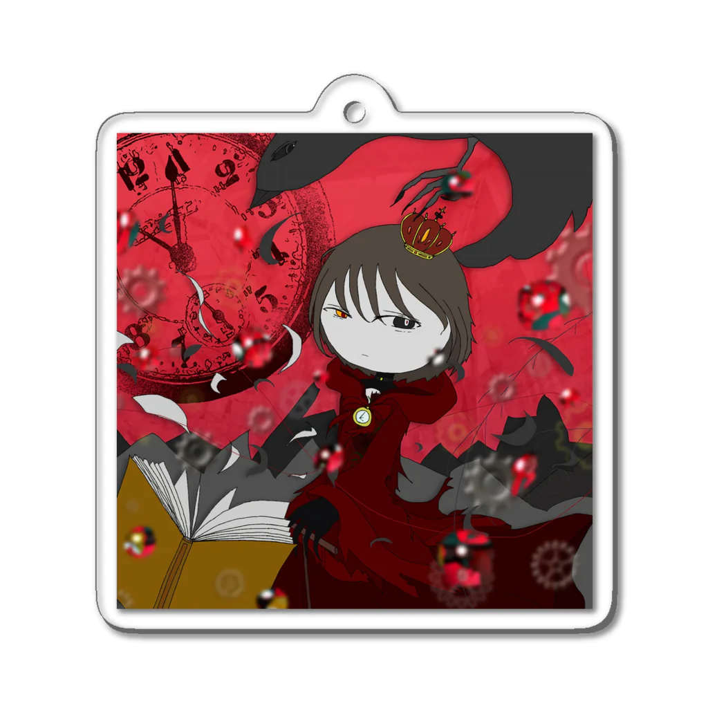 虚無虚無 光 黒猫 (忘却の魔女）の輪廻終末手記_不死鳥論2 Acrylic Key Chain