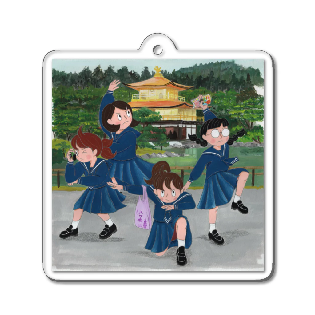 ユウリラ公式shopの金閣寺 Acrylic Key Chain