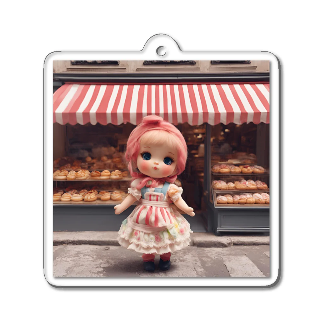 HOSHI-TANEKO🌠の🥐ブーランジェリー🍞女の子🌺 Acrylic Key Chain