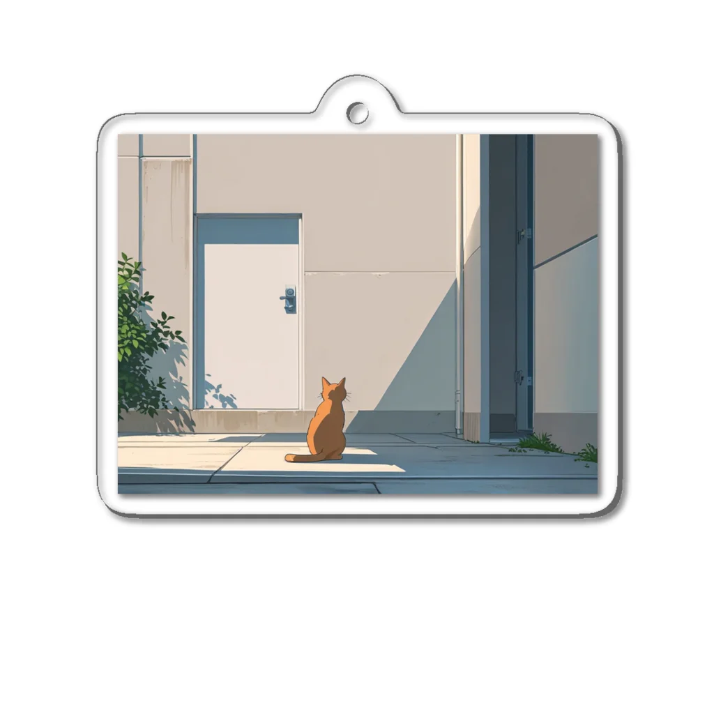 ねこあそびのねこのせなか Acrylic Key Chain