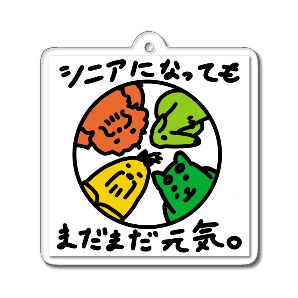 すわんちゃんの元気なシニア Acrylic Key Chain