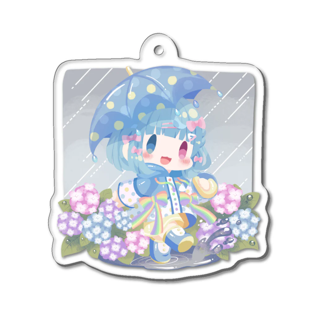 あやこ熊猫/ぱんだVTuberの梅雨のグッズ Acrylic Key Chain