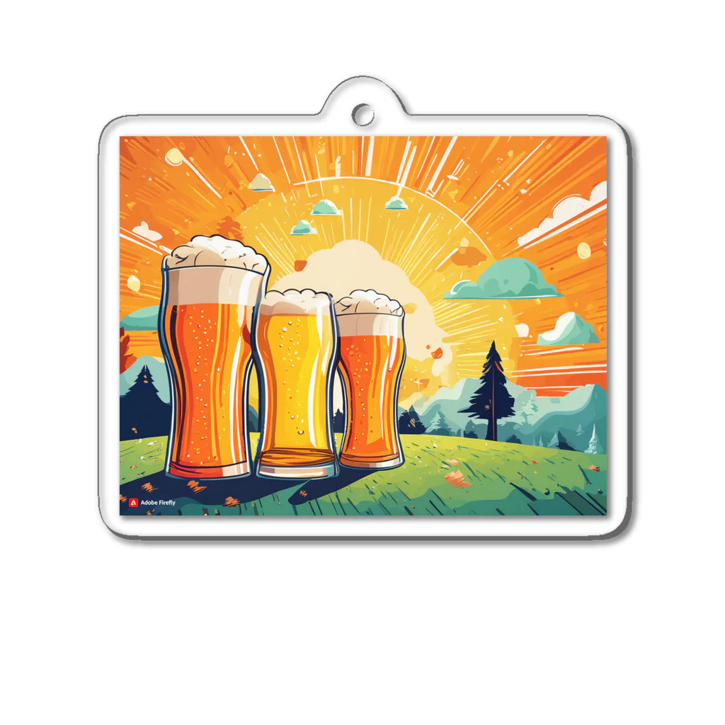 山田綾の夏到来ビールグッズ！Beerで皆で盛り上がろう！ Acrylic Key Chain