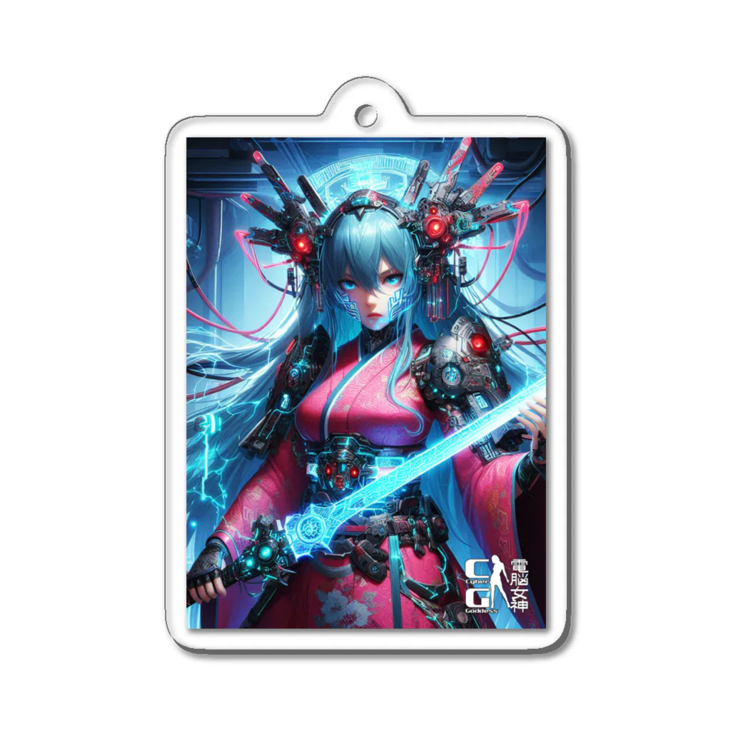 電脳女神 CyberGoddessのアークトゥルス星系王朝 第壱軍将軍「マルガレータ」SF サイバーパンク Acrylic Key Chain