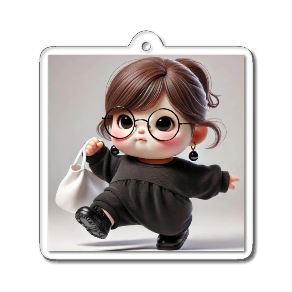 damo_tama shopのお金持ちベイビーだもこ Acrylic Key Chain