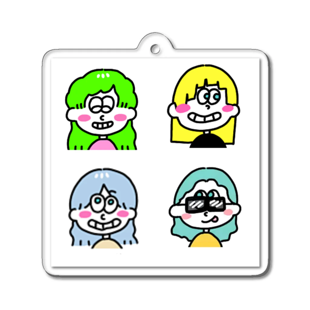 ★Mayamaya★の★ポップな女の子の笑顔★③ Acrylic Key Chain