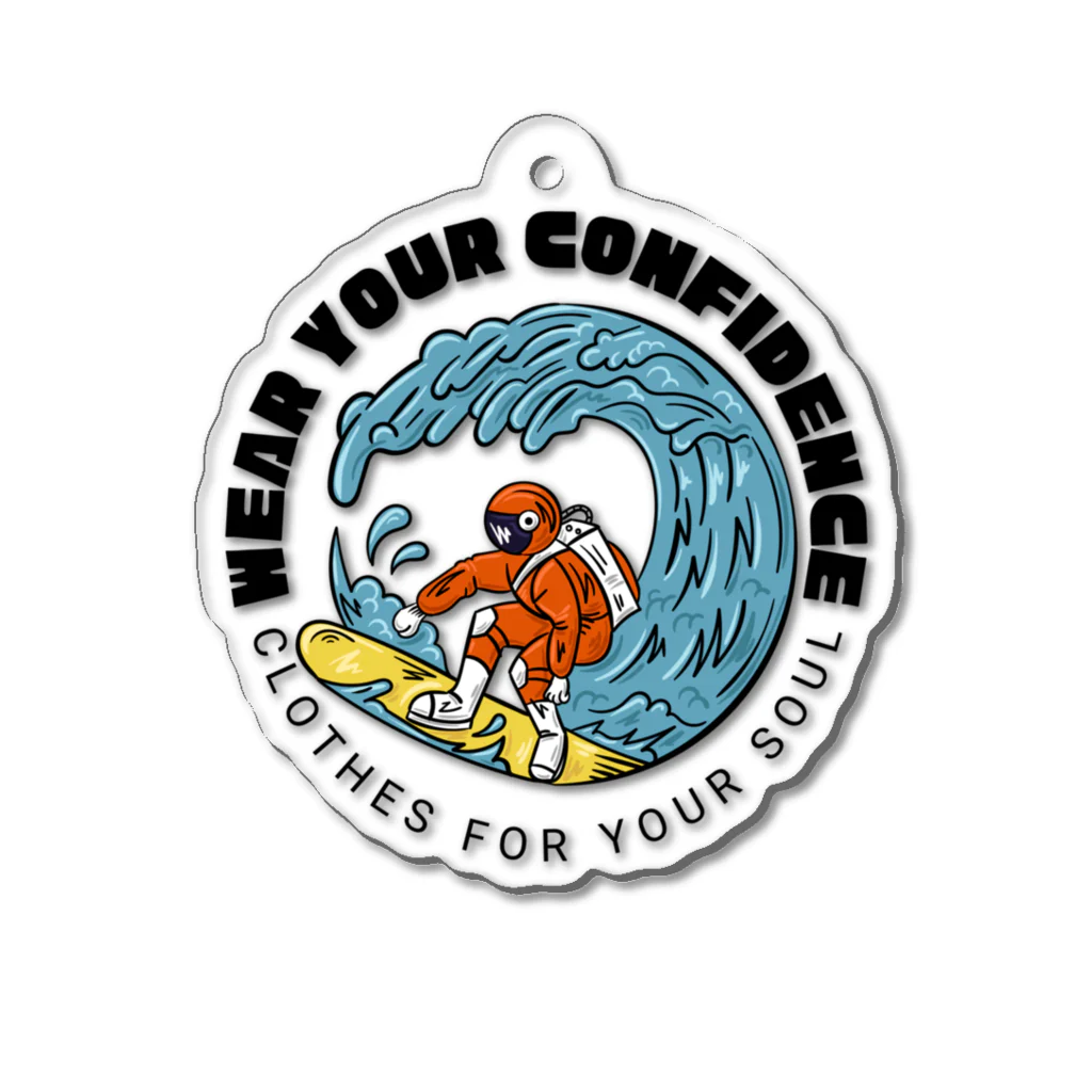 chataro123のWear Your Confidence: Clothes for Your Soul Acrylic Key Chain