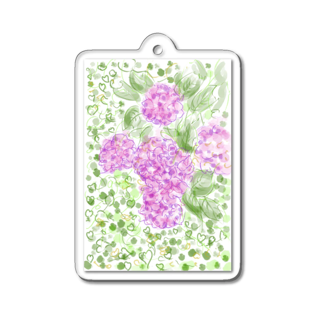 totoartの紫陽花 Acrylic Key Chain