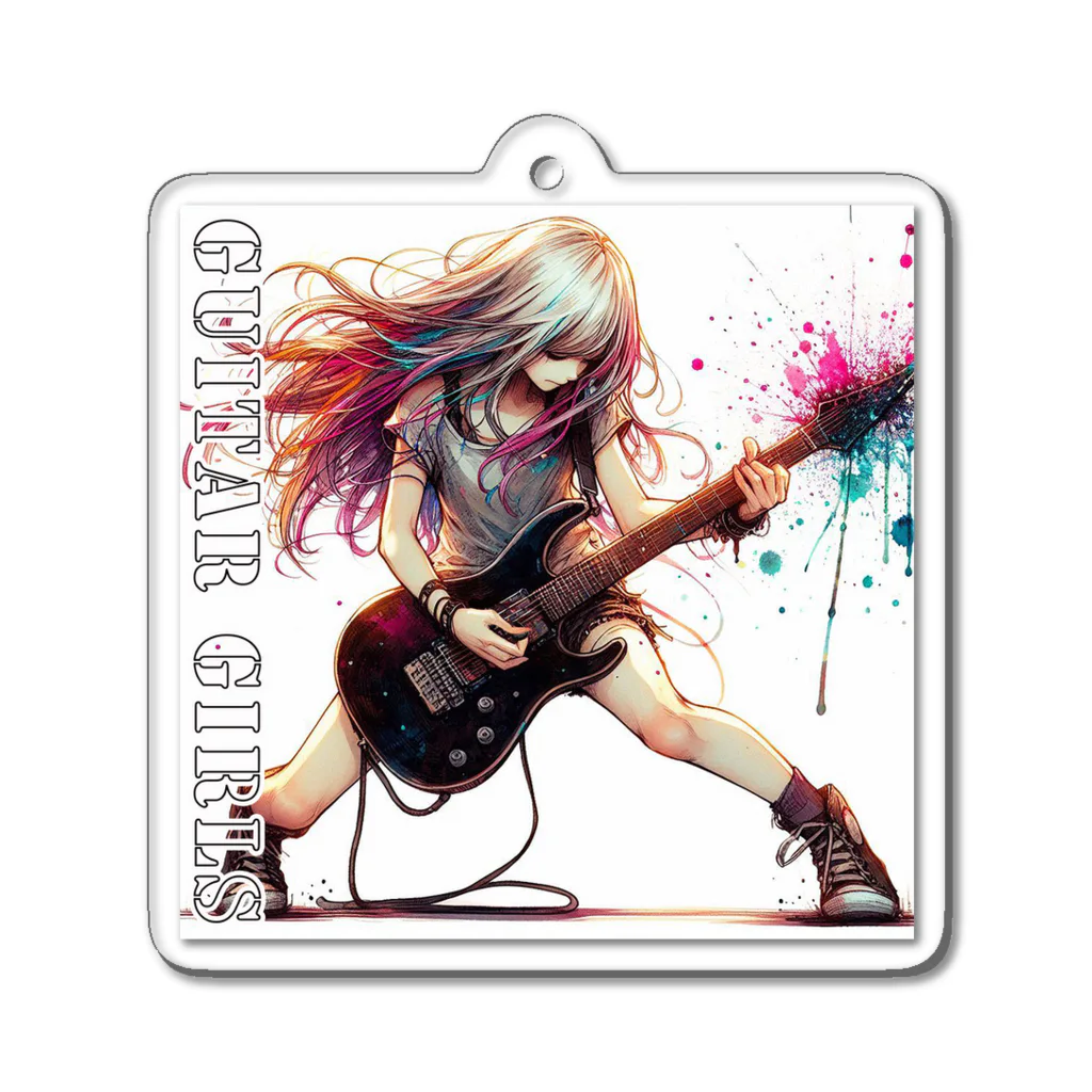 PALA's SHOP　cool、シュール、古風、和風、の GUITAR GIRLS 10 Acrylic Key Chain