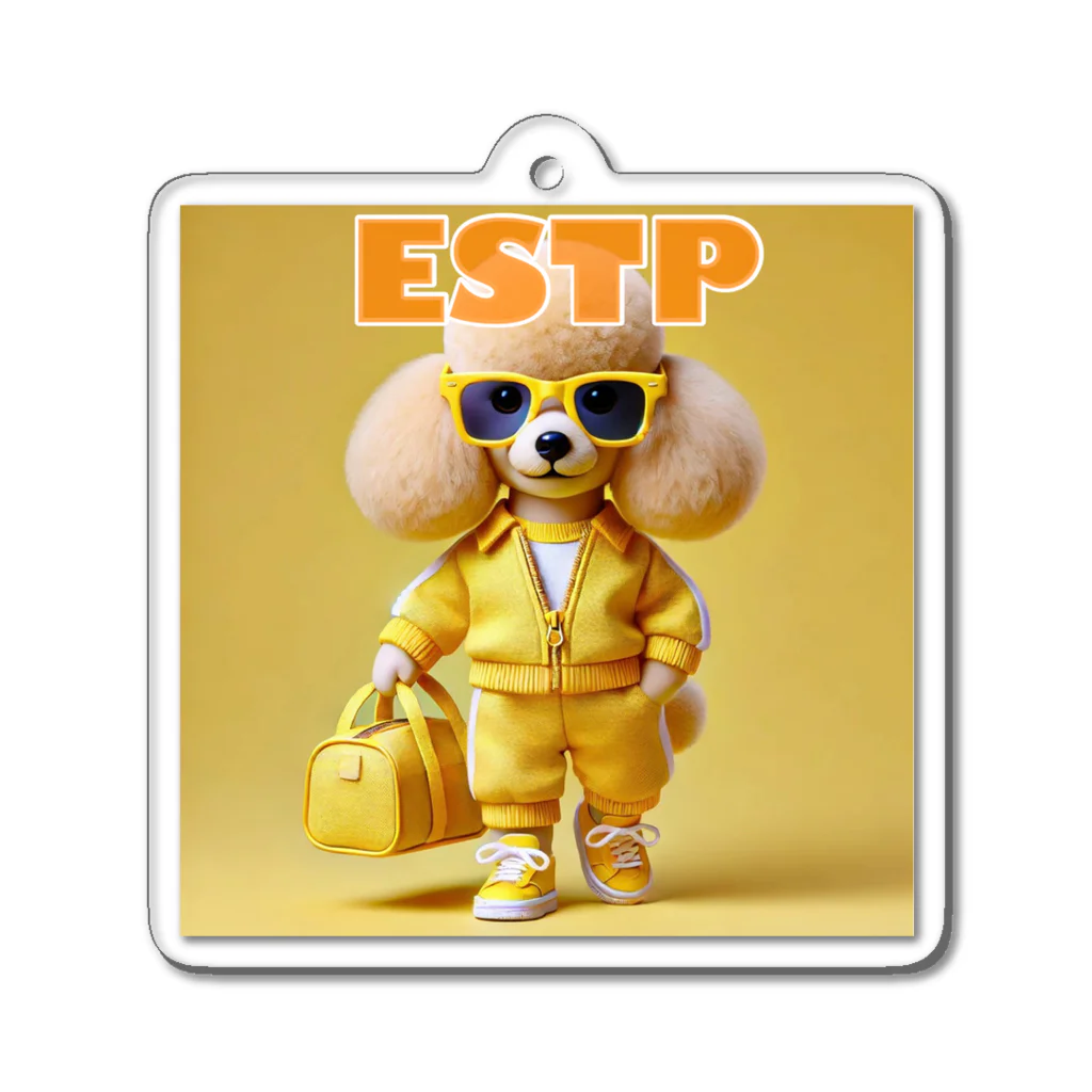 MsArtShopのESTPのトイプードル Acrylic Key Chain