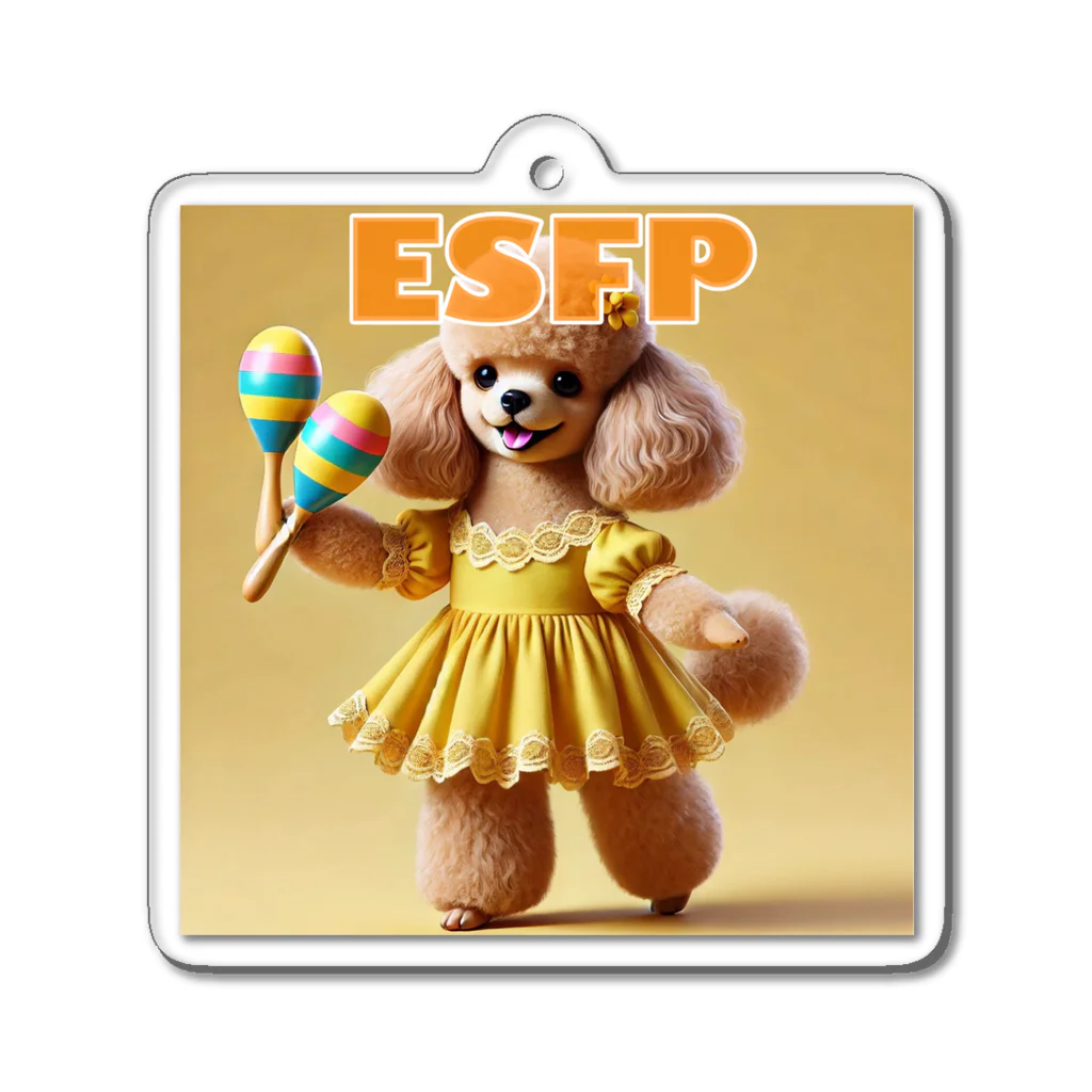 MsArtShopのESFPのトイプードル Acrylic Key Chain