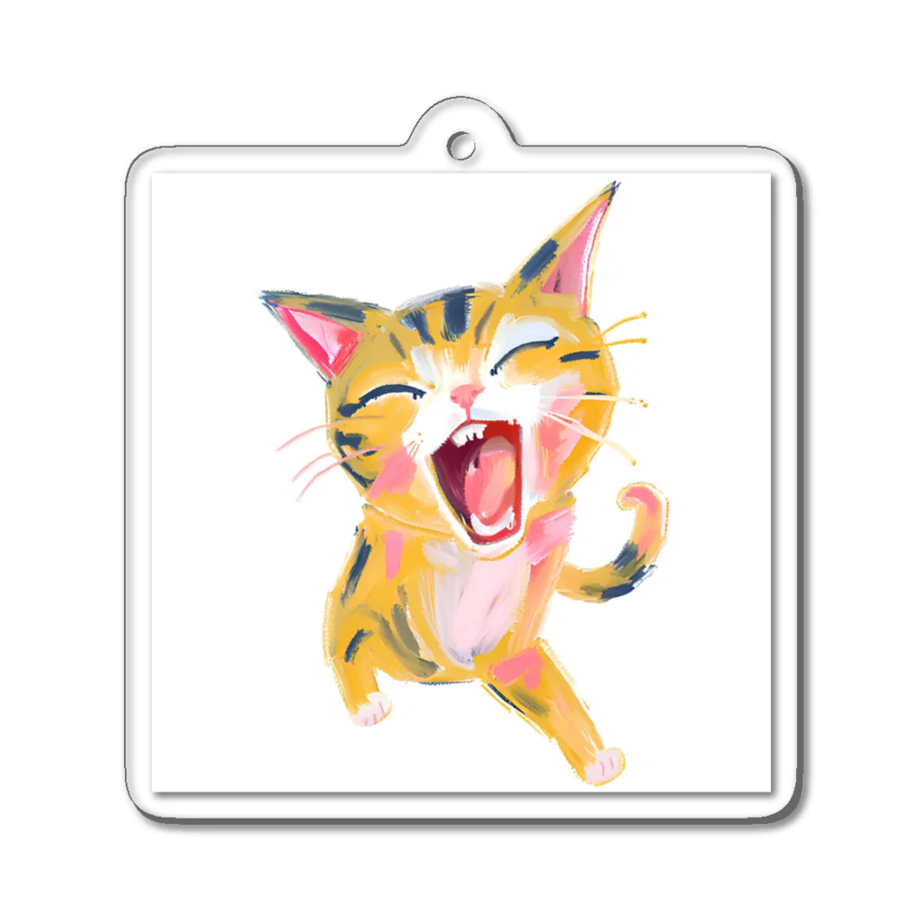 ほわんなかのみゃーと鳴く猫ちゃん Acrylic Key Chain