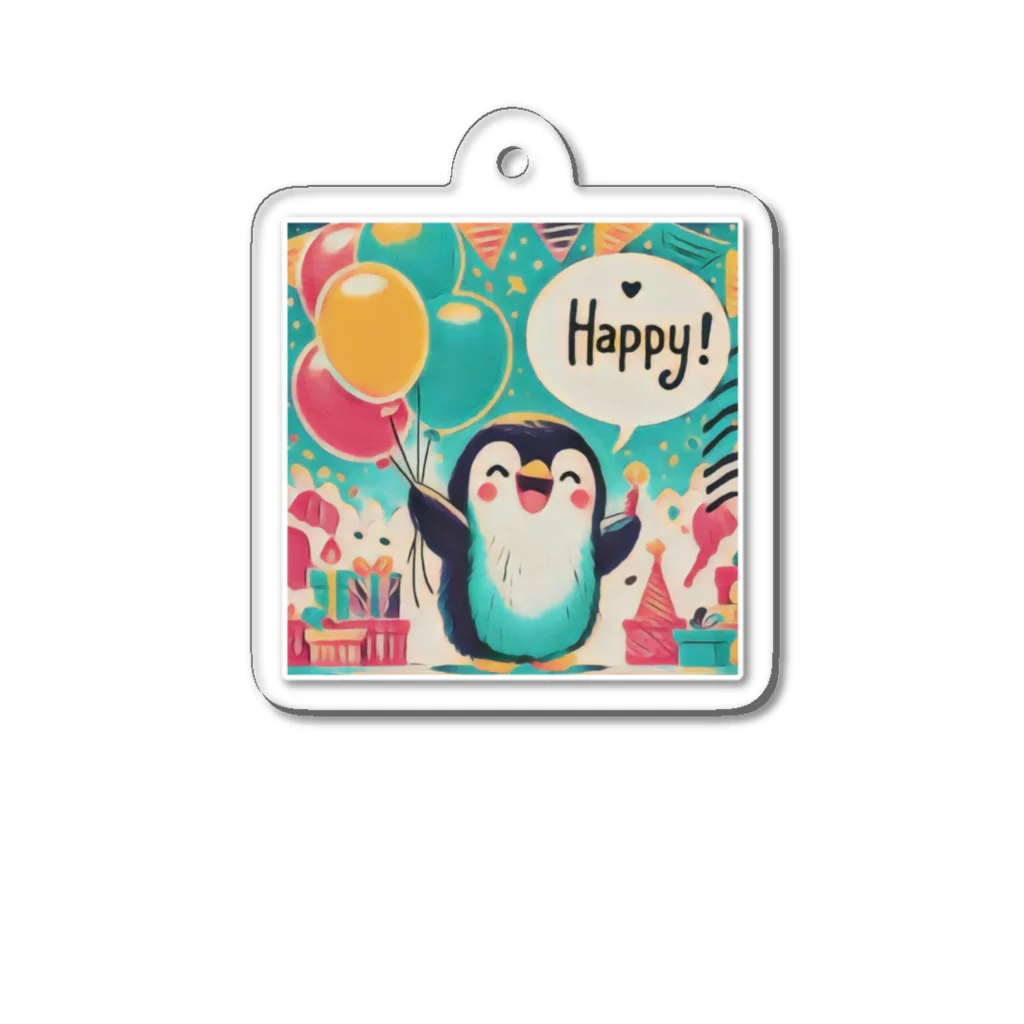 michanのペンギン Acrylic Key Chain