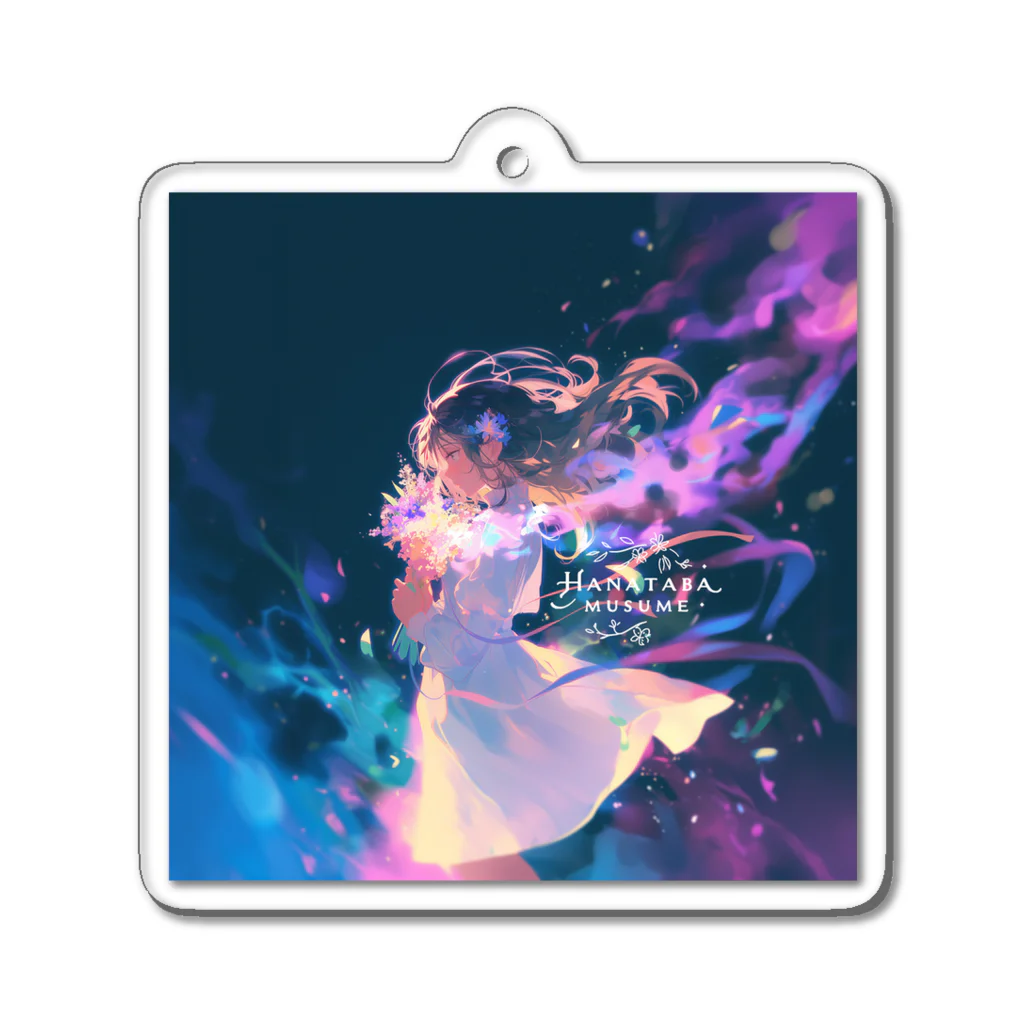 花束娘のFlowers Blooming in the Night Acrylic Key Chain