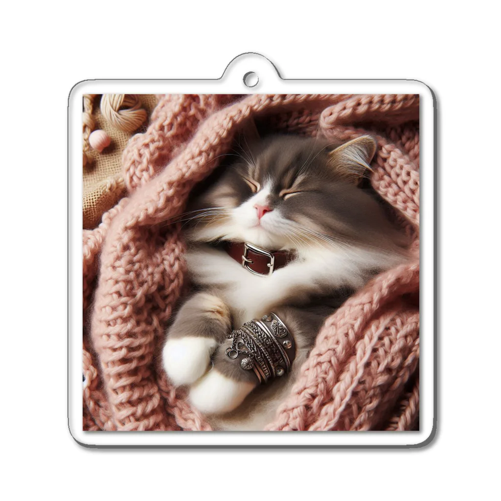 cat_smart_lifeの猫×睡眠×癒し Acrylic Key Chain