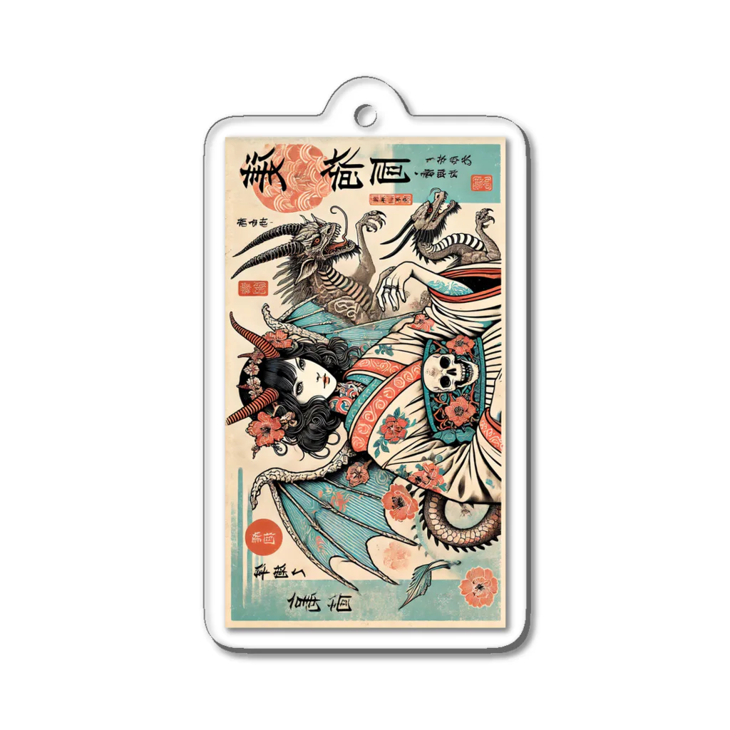 yukata_girlのyukata_giral Acrylic Key Chain