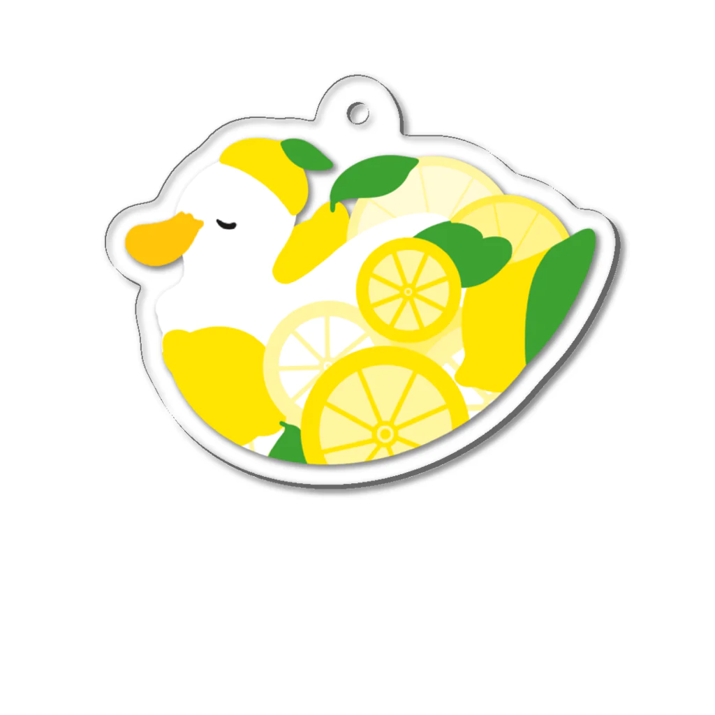 アヒルひゃくへんげのレモンなアヒル🍋 アクキー アクリルキーホルダー