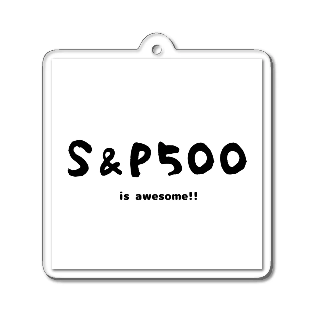 株関係文字を扱いますのS＆P５００is awesome アクリルキーホルダー