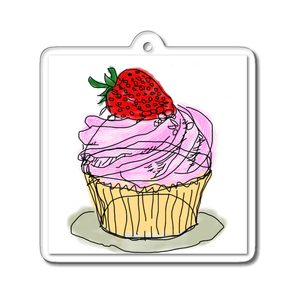 yuihana_marketのichigo・cupcake アクリルキーホルダー