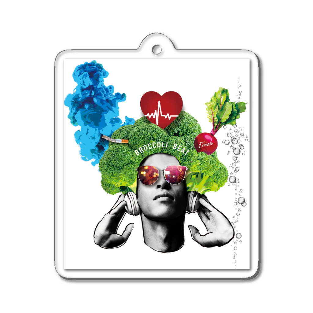 JunKomのBroccoli beat Acrylic Key Chain