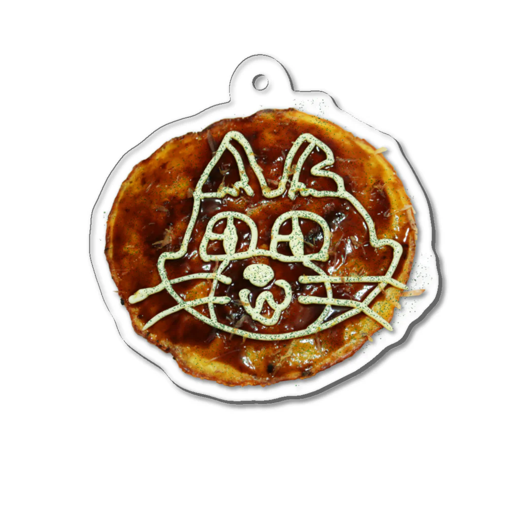 キャットＣのこうじょうけんがくのお好み焼きキャットCニャ！ アクリルキーホルダー