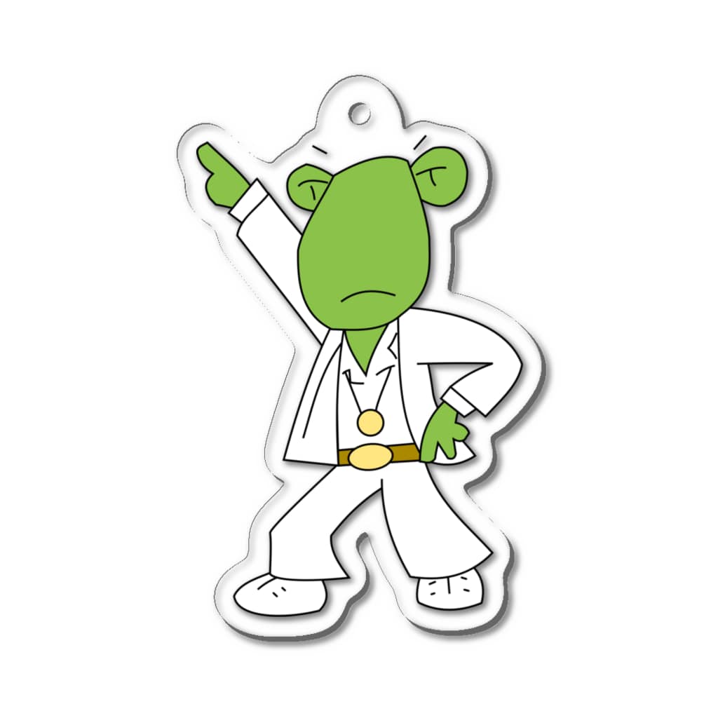 PY Kobo Pat's WorksのDISCO FROGBERT Acrylic Key Chain