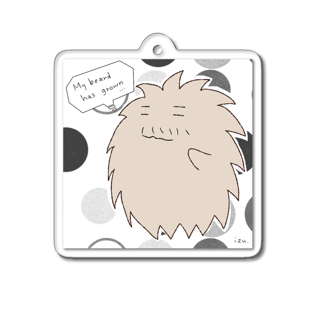 KEDAMAのA living hairball "DON" Acrylic Key Chain