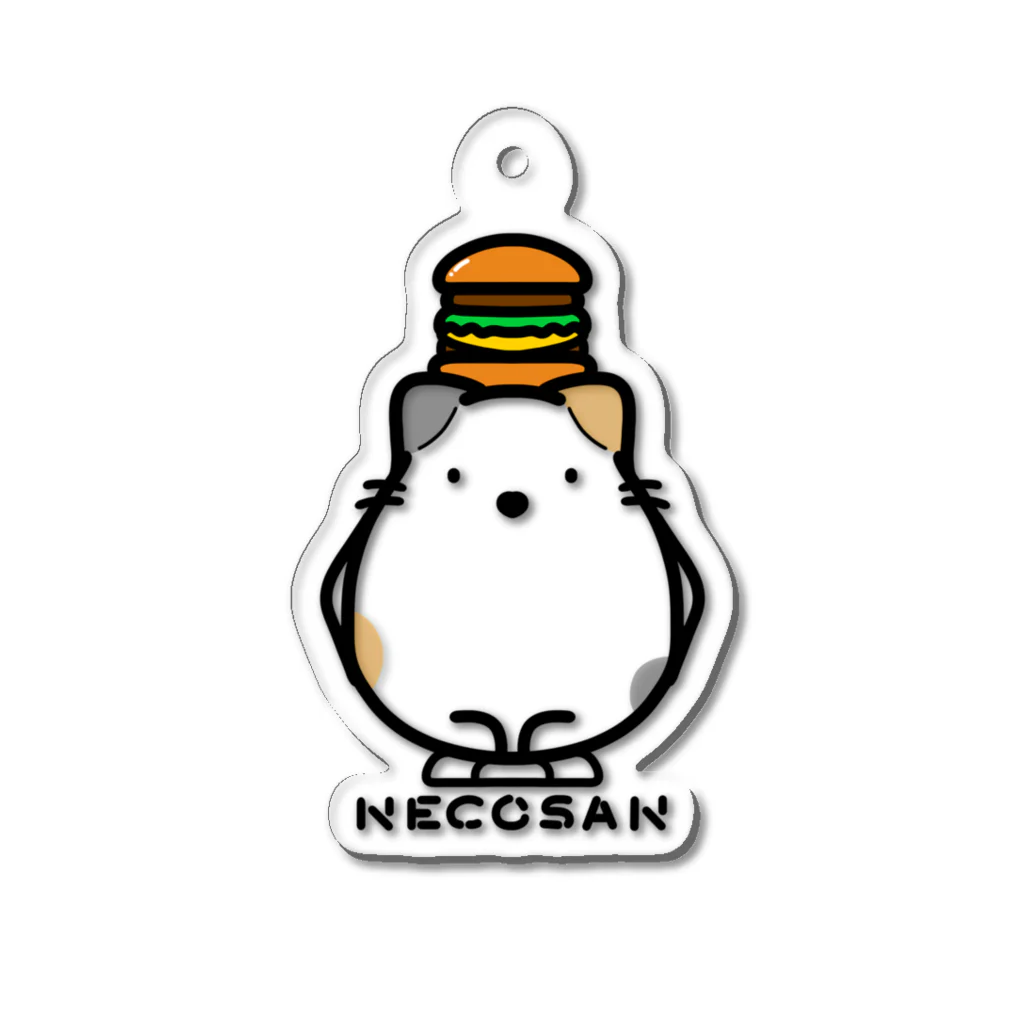 どやネコ！どやちゃん。のねこさんとハンバーガー Acrylic Key Chain